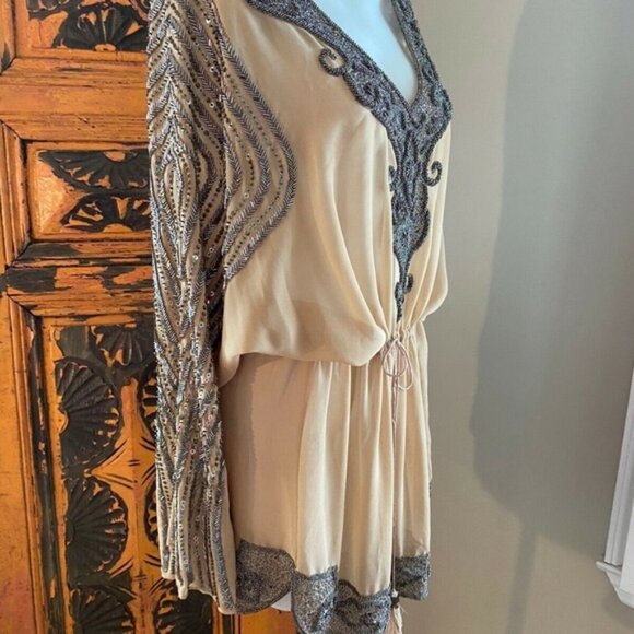 Diamond for Eden Beaded and Sequin Tunic/Dress/Cover-up One Size - Picture 3 of 7